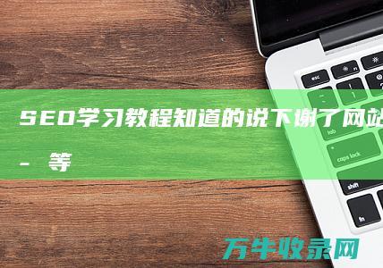 SEO学习教程 知道的说下 谢了 网站下载资源等等都行 (seo入门教学)